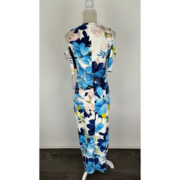 Rachel Rachel Roy Printed Cold Shoulder Jersey Maxi Dress Floral Womens Small - Picture 10 of 15